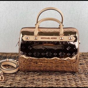 Michael Kors Large Kara Duffle Rose Gold Purse